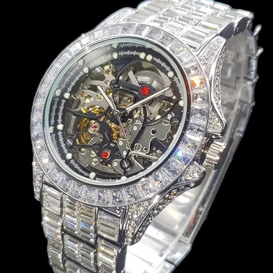 Monarch 42mm – Automatisch Baguette Diamanten Horloge