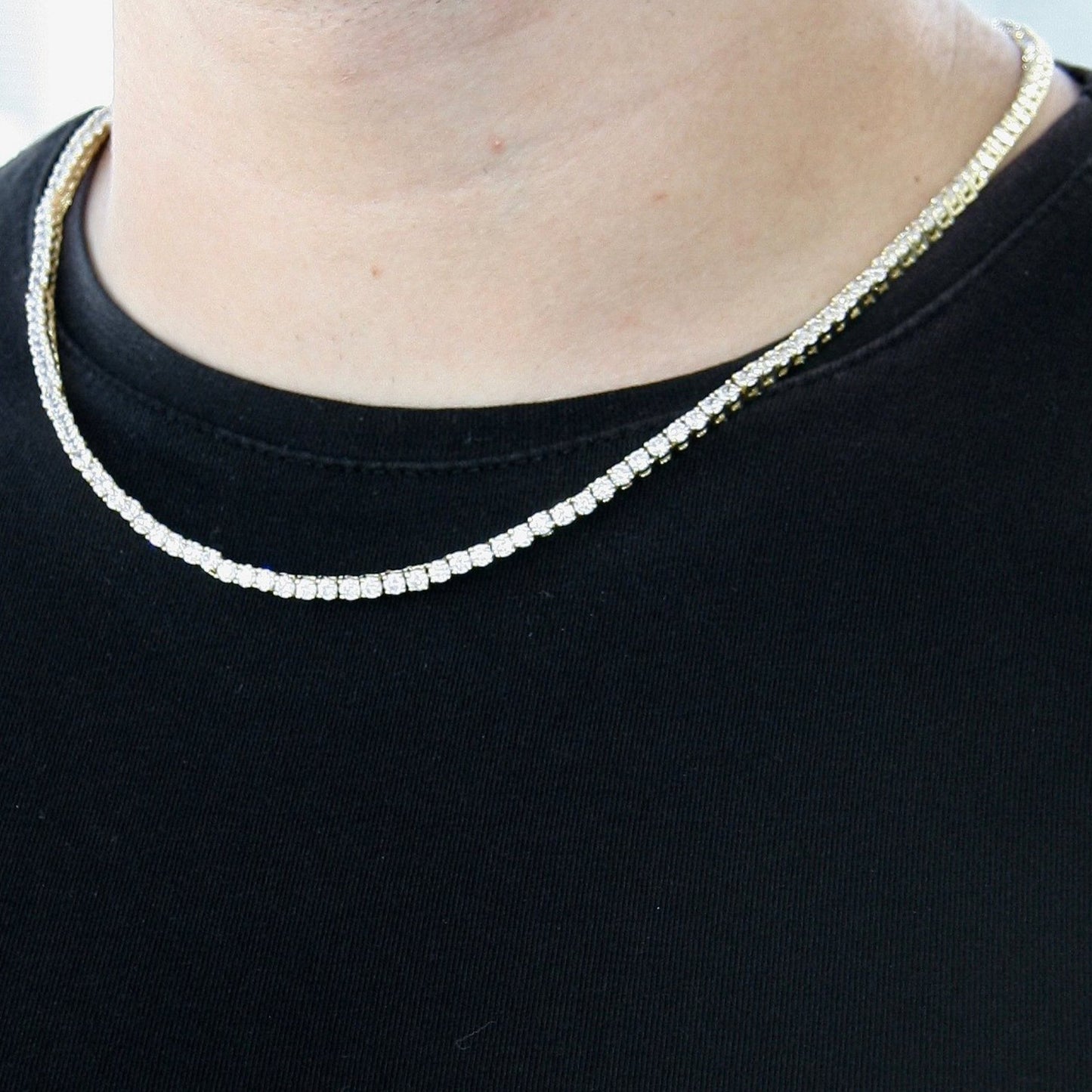 3mm Gold Plated Tennis Chain
