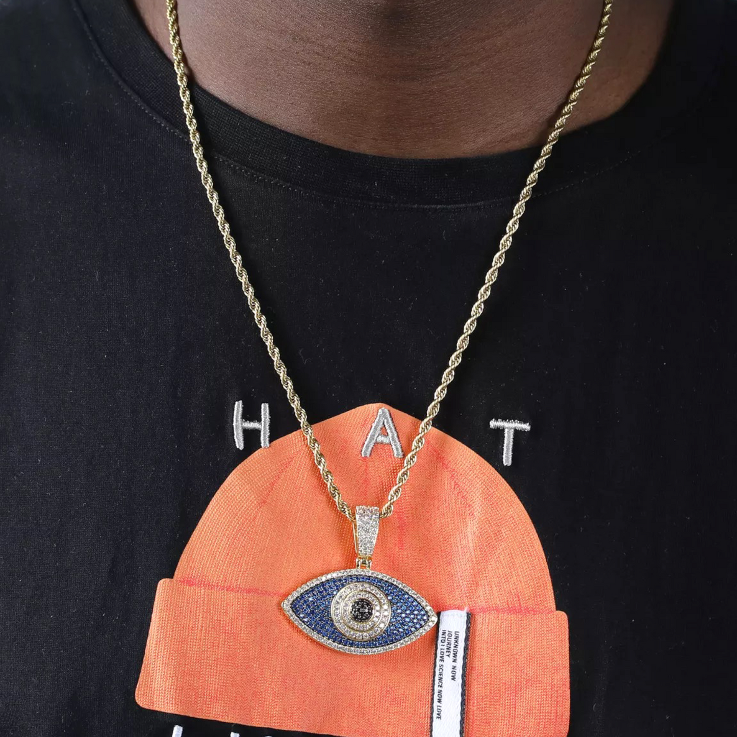 Gold Plated Evil Eye Pendant