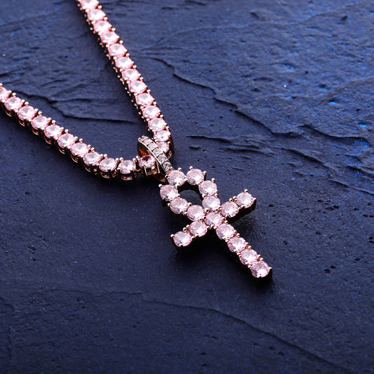 Rose Ankh Kruis Hanger