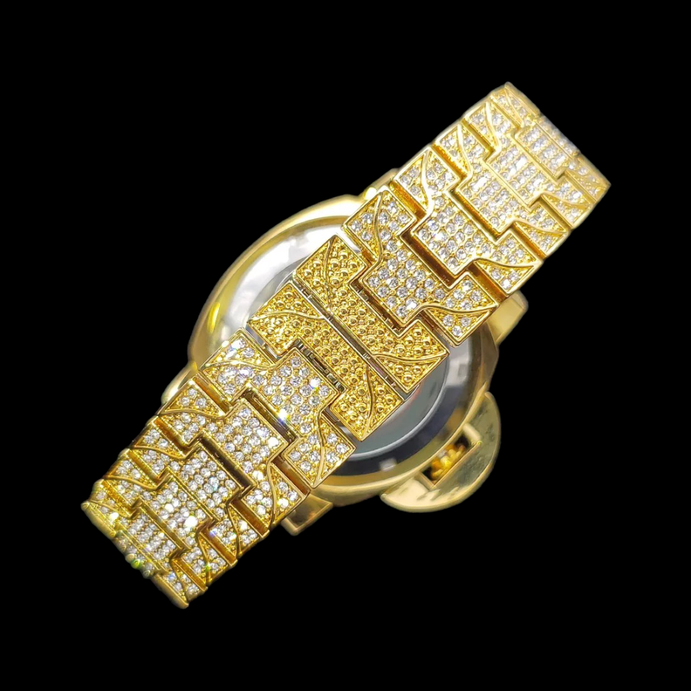 Titan 52mm Automatic – Fully Iced Gold-Plated Watch