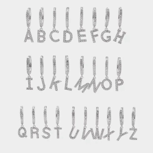 Iced out Letter Oorbellen