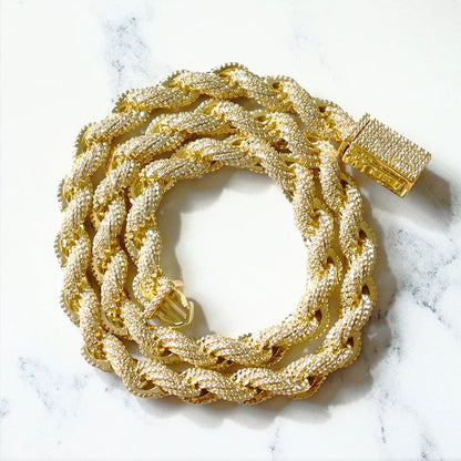 10mm Diamond Dookie Rope Chain