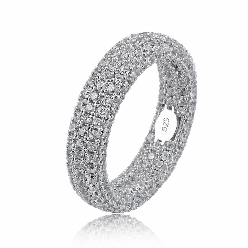 925 Zilveren Fully Iced Out Ring