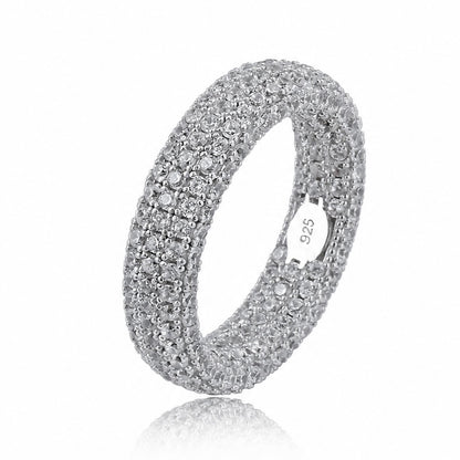 925 Zilveren Fully Iced Out Ring