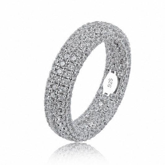 925 Zilveren Fully Iced Out Ring