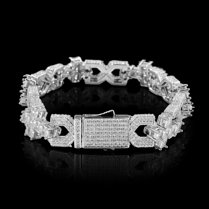 14mm Infinity X Kruis Baguette Armband