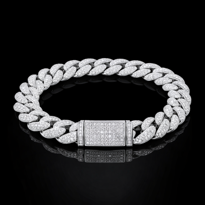 Moissanite Miami Cuban Armband – 10mm