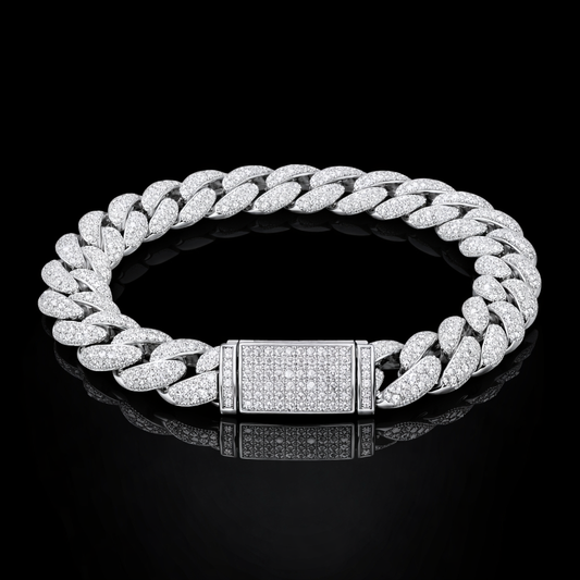 Moissanite Miami Cuban Armband – 10mm