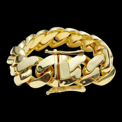 24mm Gold Plated Cuban Bracelet