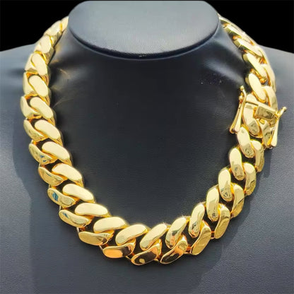 24mm Gold Plated Cuban Ketting