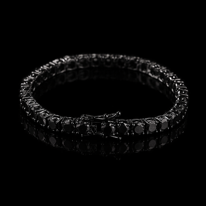 Black gold diamond tennis bracelet 