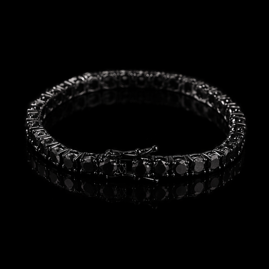Black gold diamond tennis bracelet 