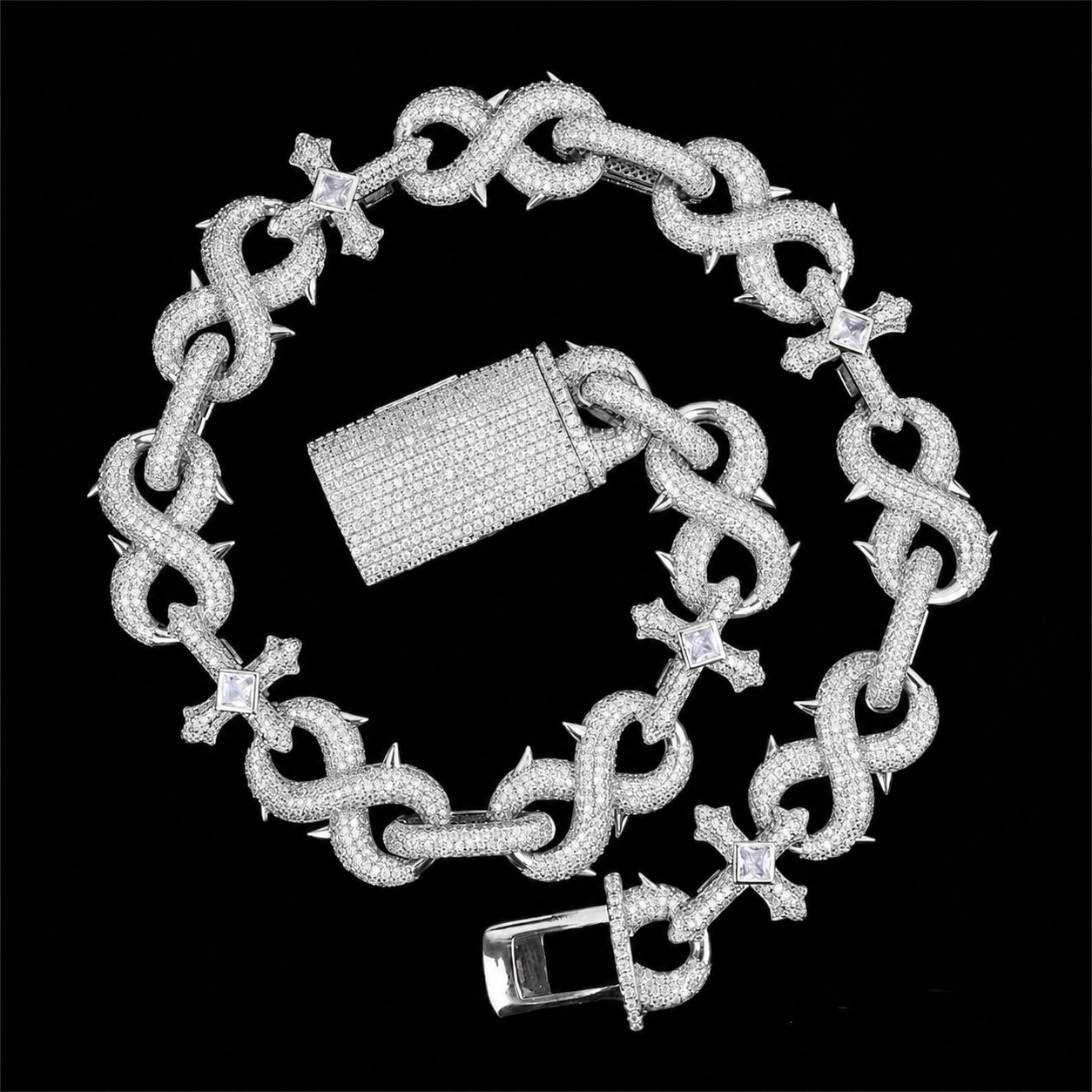 Infinity Kruis Iced Cuban Ketting – 14mm