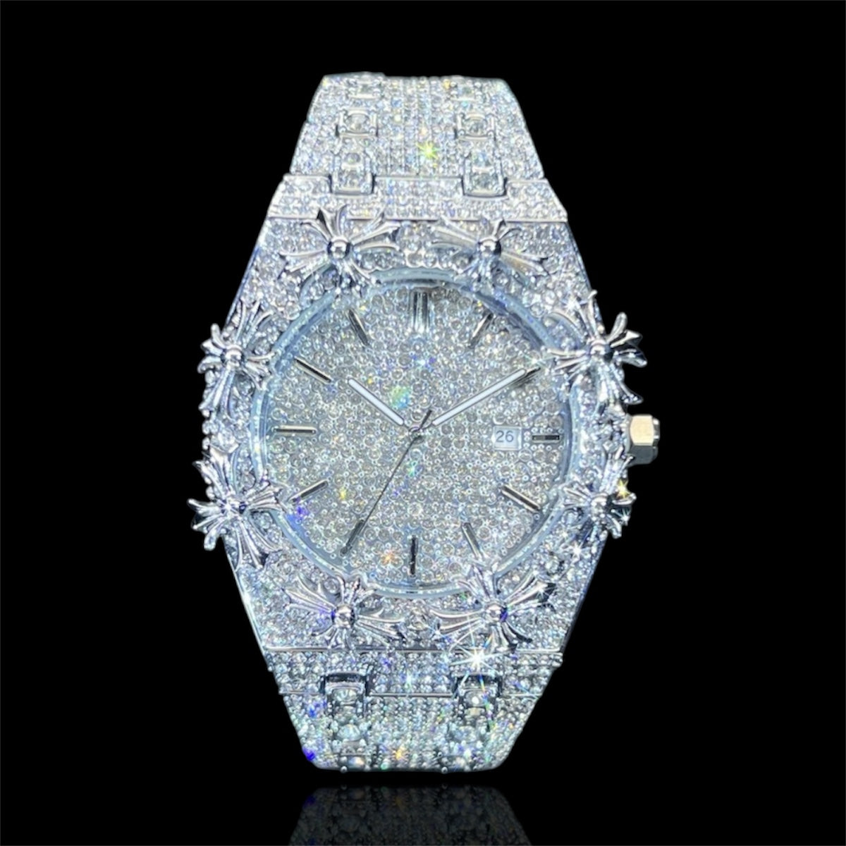 Royal Cross 44mm – Fully Iced Horloge
