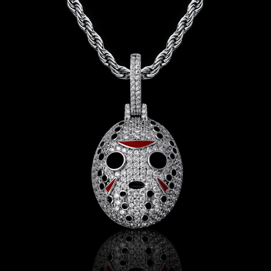 Zilveren Moissanite Diamanten Hockey Masker Hanger