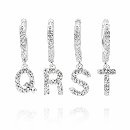 Iced out Letter Oorbellen