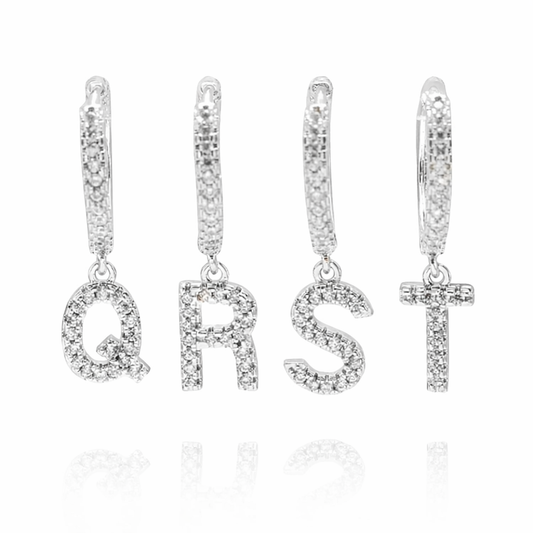 Iced out Letter Oorbellen