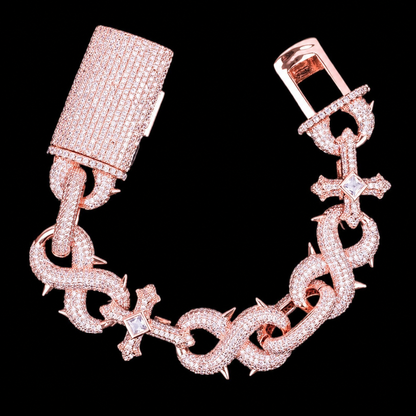 Infinity Kruis Iced Cuban Armband – 14mm