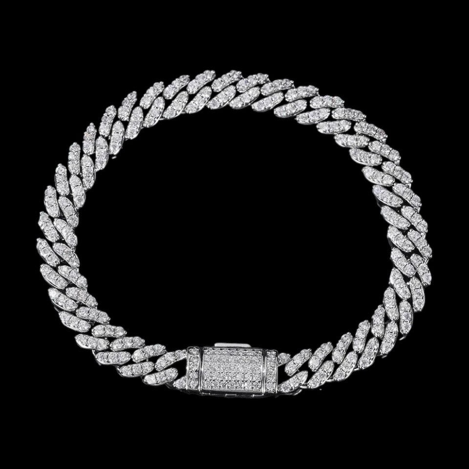 8mmMoissaniteDiamantenCubanArmband