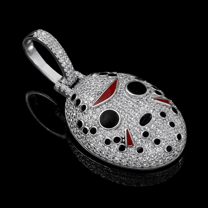 Zilveren Moissanite Diamanten Hockey Masker Hanger