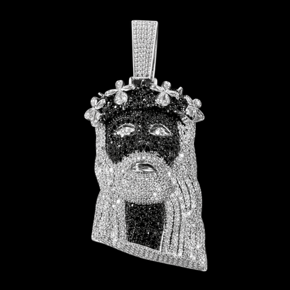 Zwart PVD Christus Hanger met Doornenkroon