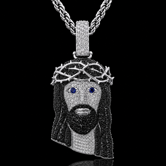 Blue-Eyed Jezus Moissanite Hanger