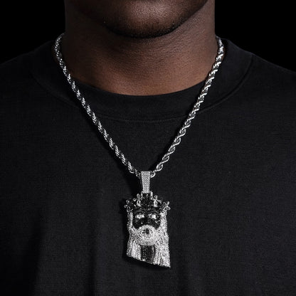 Zwart PVD Christus Hanger met Doornenkroon