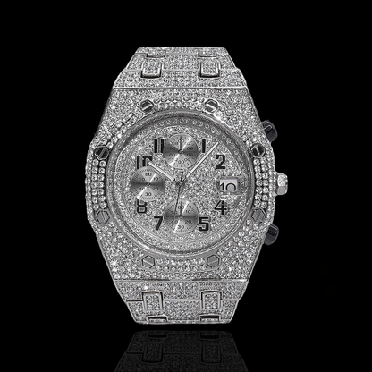 Royal Majestic Chronograaf 42mm – Fully Iced Horloge