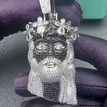 Zwart PVD Christus Hanger met Doornenkroon